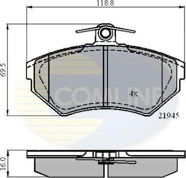 Comline CBP0989 - Brake Pad Set, disc brake autospares.lv