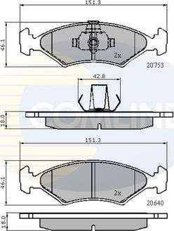 Comline CBP0444 - Brake Pad Set, disc brake autospares.lv