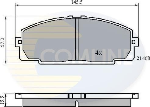 Comline CBP0459 - Brake Pad Set, disc brake autospares.lv