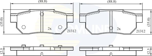 Comline CBP0460 - Brake Pad Set, disc brake autospares.lv