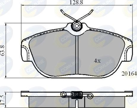 Comline CBP0590 - Brake Pad Set, disc brake autospares.lv