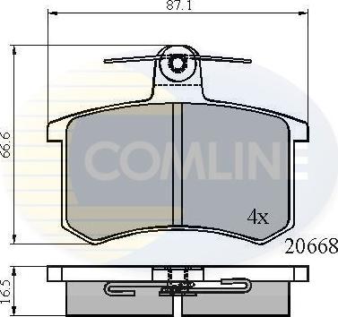 Comline CBP0558 - Brake Pad Set, disc brake autospares.lv