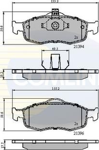 Comline CBP0514 - Brake Pad Set, disc brake autospares.lv