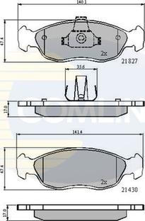 Comline CBP0570 - Brake Pad Set, disc brake autospares.lv