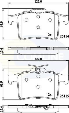 Comline CBP06095 - Brake Pad Set, disc brake autospares.lv