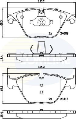 Comline CBP06097 - Brake Pad Set, disc brake autospares.lv