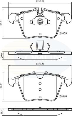 Comline CBP06063 - Brake Pad Set, disc brake autospares.lv