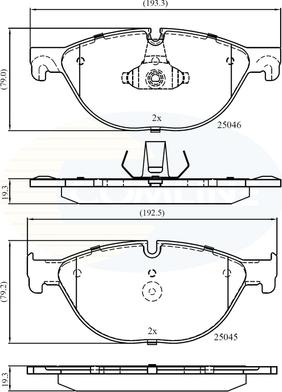 Comline CBP06017 - Brake Pad Set, disc brake autospares.lv