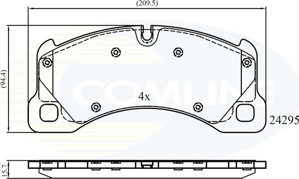 Comline CBP06039 - Brake Pad Set, disc brake autospares.lv