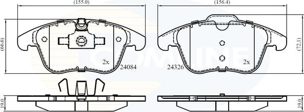 Comline CBP06036 - Brake Pad Set, disc brake autospares.lv