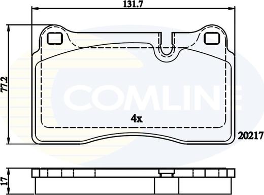 Comline CBP06030 - Brake Pad Set, disc brake autospares.lv