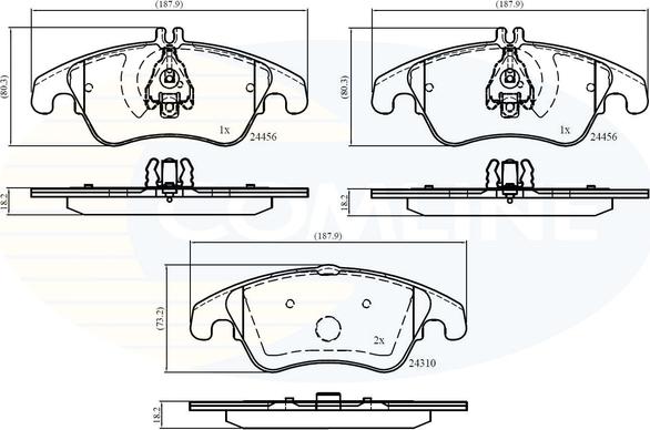 Comline CBP06037 - Brake Pad Set, disc brake autospares.lv