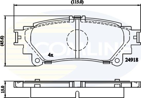 Comline CBP06078 - Brake Pad Set, disc brake autospares.lv