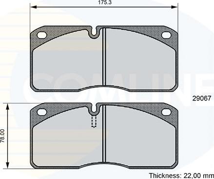 Comline CBP06107 - Brake Pad Set, disc brake autospares.lv