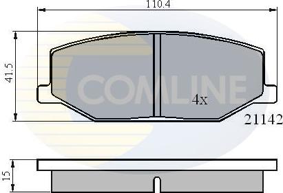 Comline CBP0195 - Brake Pad Set, disc brake autospares.lv