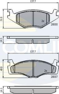 Comline CBP0149 - Brake Pad Set, disc brake autospares.lv