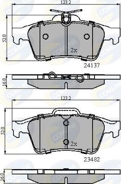 Comline CBP01599 - Brake Pad Set, disc brake autospares.lv