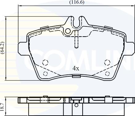 Comline CBP01592 - Brake Pad Set, disc brake autospares.lv