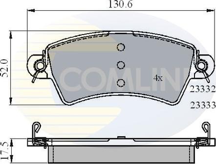 Comline CBP01549 - Brake Pad Set, disc brake autospares.lv