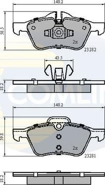 Comline CBP01548 - Brake Pad Set, disc brake autospares.lv