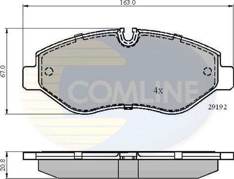 Comline CBP01555 - Brake Pad Set, disc brake autospares.lv