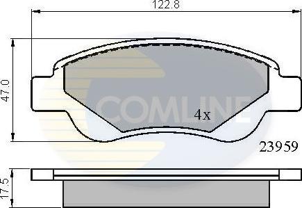 Comline CBP01552 - Brake Pad Set, disc brake autospares.lv