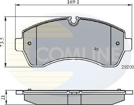 Comline CBP01569 - Brake Pad Set, disc brake autospares.lv