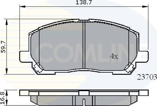 Comline CBP01507 - Brake Pad Set, disc brake autospares.lv