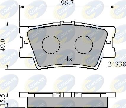 Comline CBP01581 - Brake Pad Set, disc brake autospares.lv