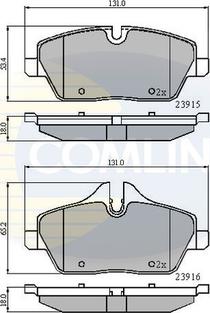 Comline CBP01531 - Brake Pad Set, disc brake autospares.lv