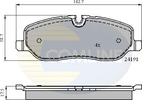 Comline CBP01533 - Brake Pad Set, disc brake autospares.lv