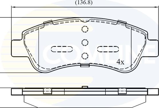 Comline CBP01525 - Brake Pad Set, disc brake autospares.lv