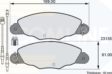 Comline CBP01526 - Brake Pad Set, disc brake autospares.lv