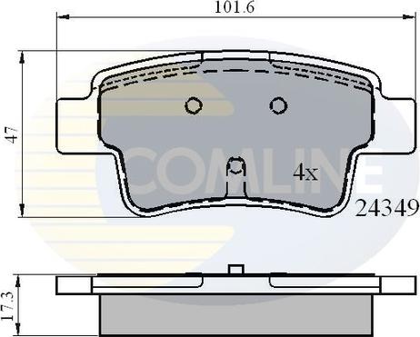 Comline CBP01528 - Brake Pad Set, disc brake autospares.lv