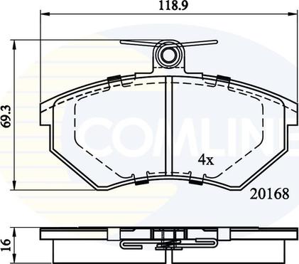Comline CBP0152 - Brake Pad Set, disc brake autospares.lv