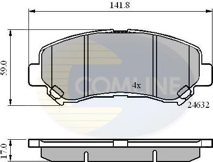 Comline CBP01577 - Brake Pad Set, disc brake autospares.lv