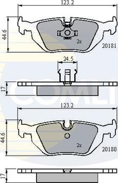 Comline CBP0166 - Brake Pad Set, disc brake autospares.lv