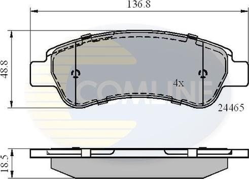 Comline CBP01604 - Brake Pad Set, disc brake autospares.lv