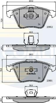 Comline CBP01607 - Brake Pad Set, disc brake autospares.lv