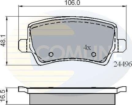 Comline CBP01613 - Brake Pad Set, disc brake autospares.lv