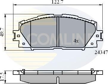 Comline CBP01612 - Brake Pad Set, disc brake autospares.lv