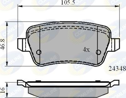 Comline CBP01630 - Brake Pad Set, disc brake autospares.lv