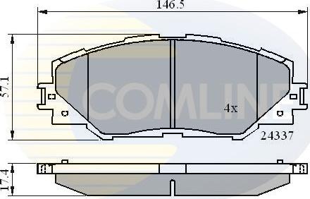 Comline CBP01625 - Brake Pad Set, disc brake autospares.lv