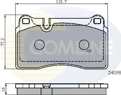 Comline CBP01626 - Brake Pad Set, disc brake autospares.lv