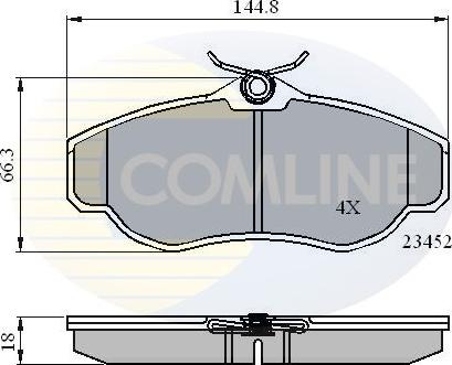 Comline CBP0162 - Brake Pad Set, disc brake autospares.lv