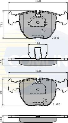 Comline CBP01096 - Brake Pad Set, disc brake autospares.lv