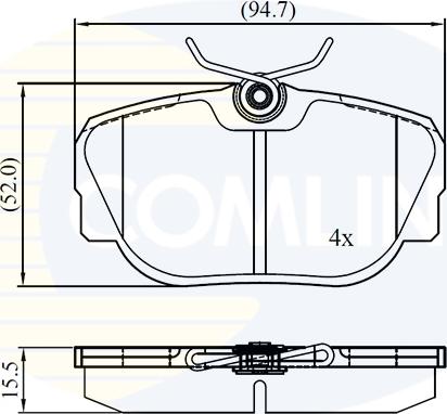 Comline CBP01093 - Brake Pad Set, disc brake autospares.lv