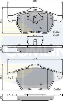 Comline CBP01092 - Brake Pad Set, disc brake autospares.lv