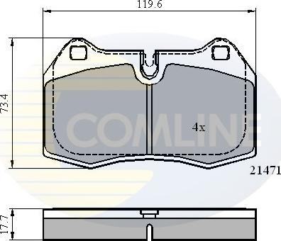 Comline CBP01097 - Brake Pad Set, disc brake autospares.lv