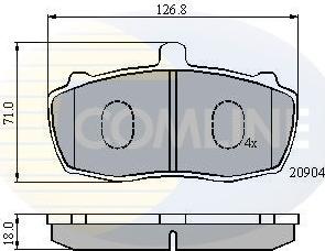 Comline CBP01066 - Brake Pad Set, disc brake autospares.lv